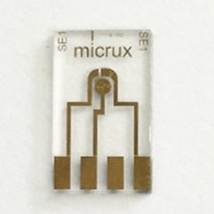 Electrodo electroquímico de capa fina - D-mSE-5-Au  - Micrux Fluidic - hilo de oro / de titanio / para electroanálisis