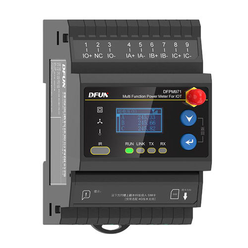 Dispositivo de medición de potencia contador eléctrico - DFPM971  - DFUN (ZHUHAI) CO.,LTD. - en riel DIN / inalámbrico