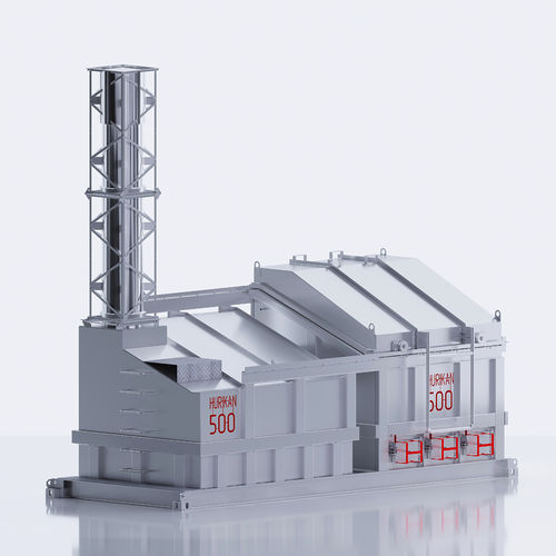 Incinerador para residuos médicos - HURIKAN 500 - Eco-Spectrum LLC - para residuos farmacéuticos / para desechos animales / para residuos peligrosos