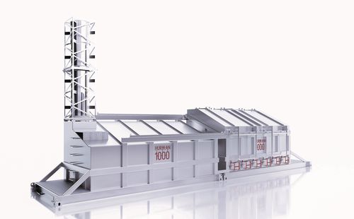 Incinerador para residuos médicos - HURIKAN 1000 - Eco-Spectrum LLC - para residuos farmacéuticos / para desechos animales / para residuos peligrosos