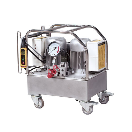Grupo hidráulico con doble motor - DP304 series - Pingyuan Jingke Hydraulic Co., Ltd - con motor eléctrico / para llave dinamométrica / sobre ruedas
