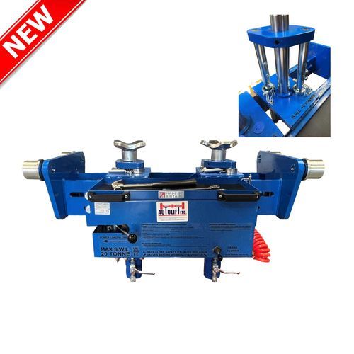 Gato de foso - Adjustable 13 Tonne Twin Ram Pit Jack with Security Struts - Autolift Ltd - hidroneumático / 13 toneladas / para automóviles