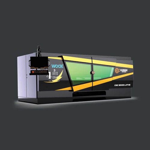 Torno para madera - WOOX  - Oemak Machine - CNC / horizontal / 4 ejes
