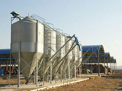 Cuba de almacenaje - Henan SRON SILO ENGINEERING Co., Ltd - de alimentación / galvanizada / de chapa de acero