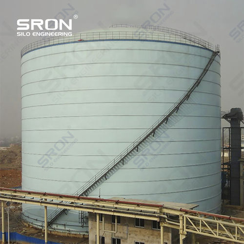 Silo empernado - Henan SRON SILO ENGINEERING Co., Ltd - soldado / con fondo plano / de cemento