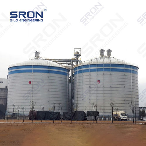 Silo empernado - Henan SRON SILO ENGINEERING Co., Ltd - soldado / con fondo plano / de cemento