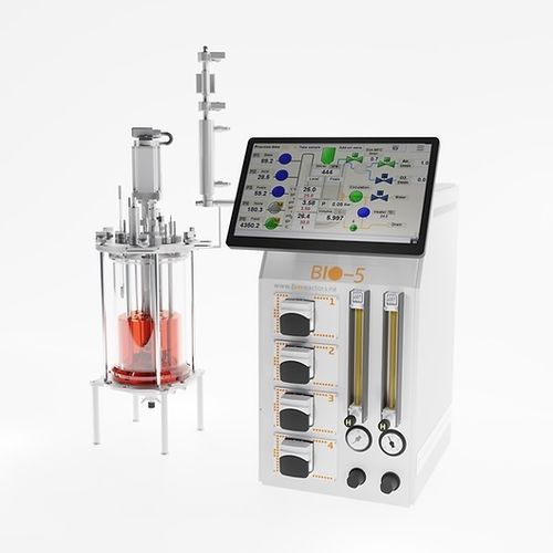 Biorreactor de laboratorio - EDF-5.5 series - Biotehniskais centrs - automatizado / de vidrio / apto para autoclave