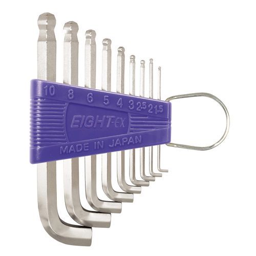 Llave Allen en L - TTR-S9 - Eight Tool - de cabeza hexagonal / kit / con cabeza cónica