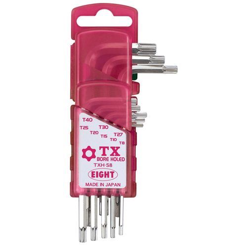 Llave Torx con punta hueca - TXH-S8 - Eight Tool - en L / kit