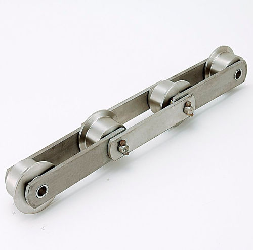 Cadena de acero inoxidable - HSU  - ZEXUS CHAIN Co., Ltd. - de rodillos / con fijación / resistente a la corrosión