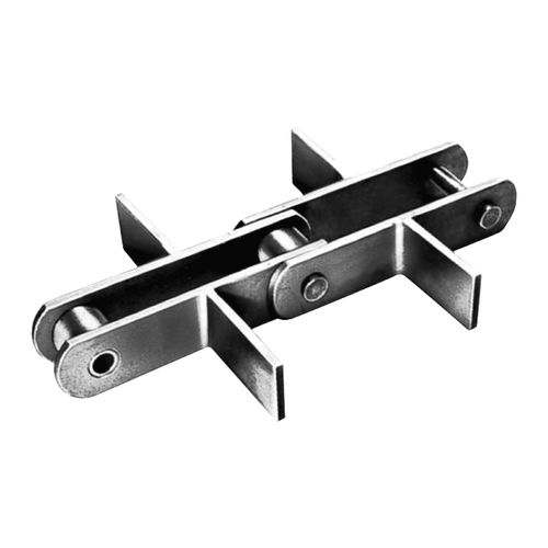 Cadena para transporte transportadora - FT series - ZEXUS CHAIN Co., Ltd. - de acero / con fijación