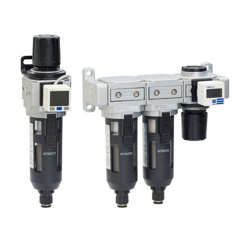 Filtro regulador de aire comprimido - Combination Unit Series - NIHON PISCO CO., Ltd. - de aire / de aluminio / de plástico