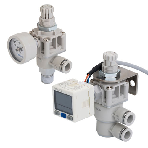Regulador de vacío push-to-lock - RVZ series - NIHON PISCO CO., Ltd. - con indicador digital / de esfera