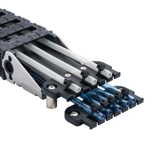 Portacable con abrazaderas de fijación - Cable clamp & Dividing sheet - NIHON PISCO CO., Ltd. - cerrado / de poliamida / con separadores