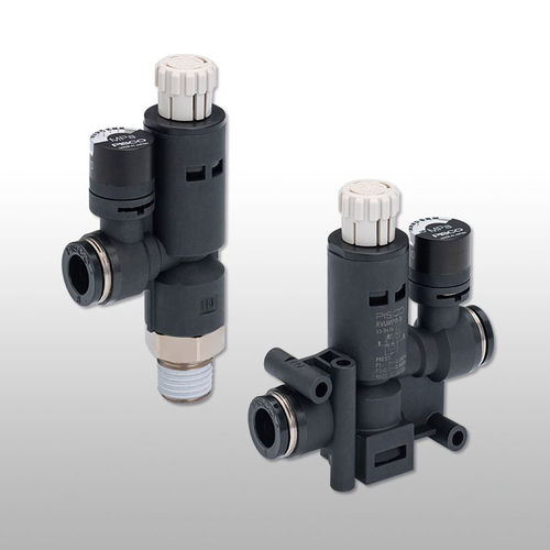 Válvula push-to-lock - RV series - NIHON PISCO CO., Ltd. - manual / regulador de caudal / para aire