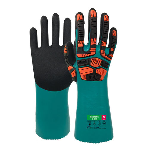 Guante de trabajo - X-018 - Xcellent Safety GmbH - industrial / para la industria química / para la industria del petróleo
