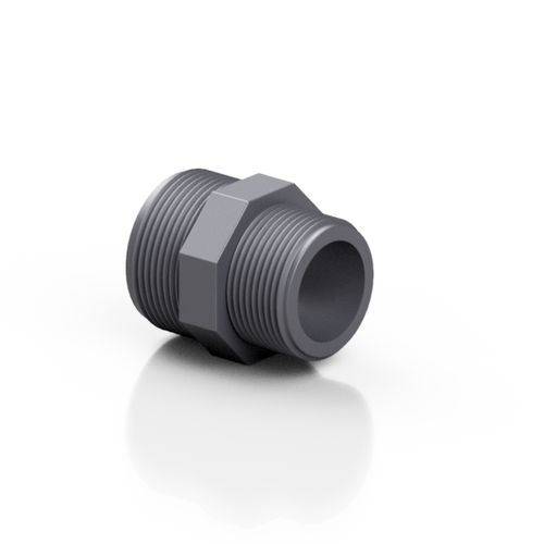 Empalme en PVC-U - RERNRE series - Effast - roscado / recto / hexagonal