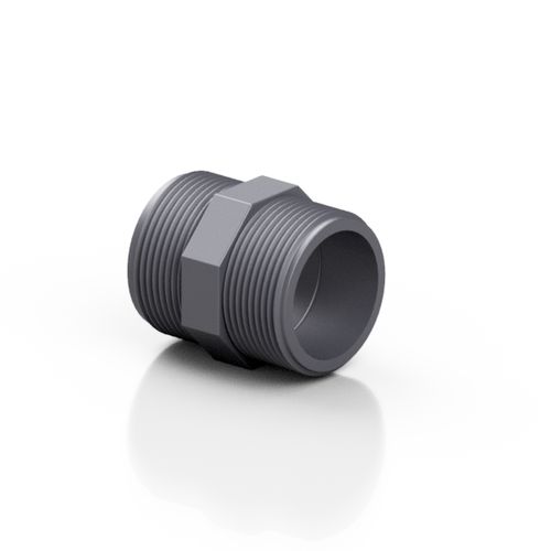 Empalme en PVC-U - RERNIE series - Effast - roscado / recto / hexagonal