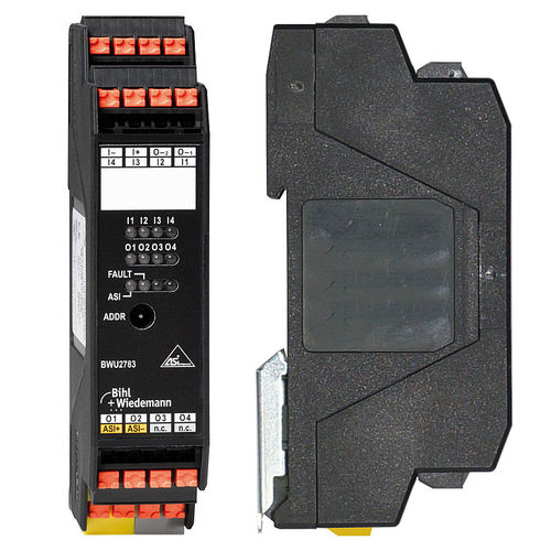 Módulo E/S digital - BWU2783 - Bihl+Wiedemann GmbH - ASi / 4 entradas digitales / con 4 salidas digitales