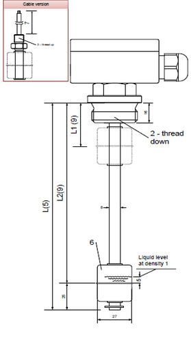 Interruptor de nivel de flotador - Reed Electronics AG - para líquidos / de acero inoxidable