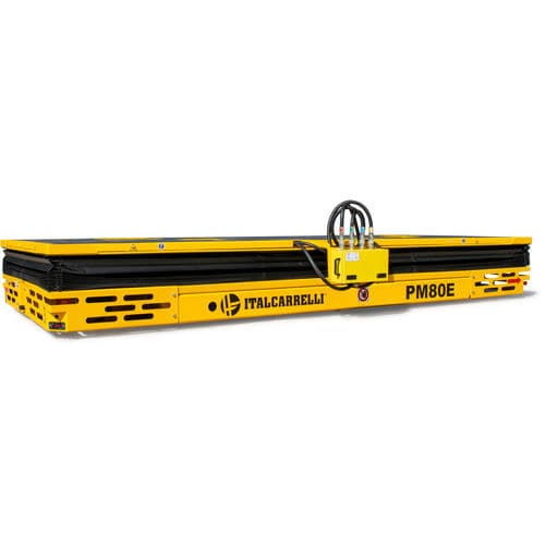 Transportador eléctrico de 2 ejes - PM80E - Italcarrelli - bidireccional / para uso en interiores y exteriores / de rueda de Vulkollan®