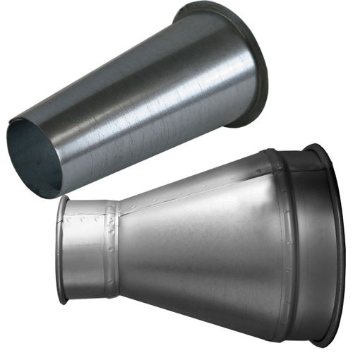 Adaptador para conducto de ventilación - Nordfab - de acero inoxidable / de acero galvanizado / cilíndrico