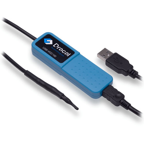 Sensor de vapores orgánicos volátiles de COV - VOC100 - Dracal Technologies Inc. - para ingienería de pruebas y de procesos / con sensor de temperatura / con sensor de humedad