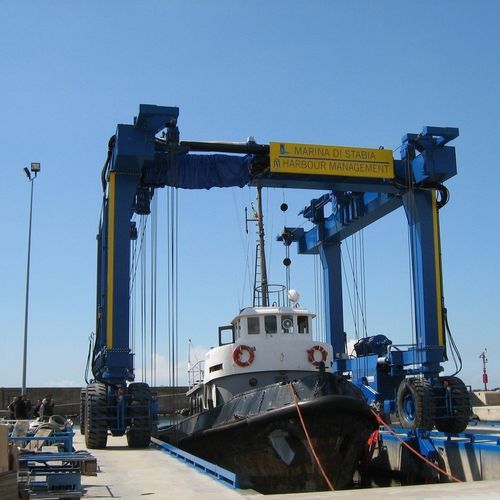 Pórtico con neumáticos - TROLLIFT - Eden Tech Srl - para aplicaciones marinas