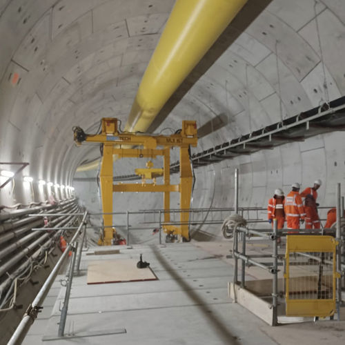 Pórtico con neumáticos - Eden Tech Srl - para obra de elementos prefabricados / para el metro / para obras de infraestructura