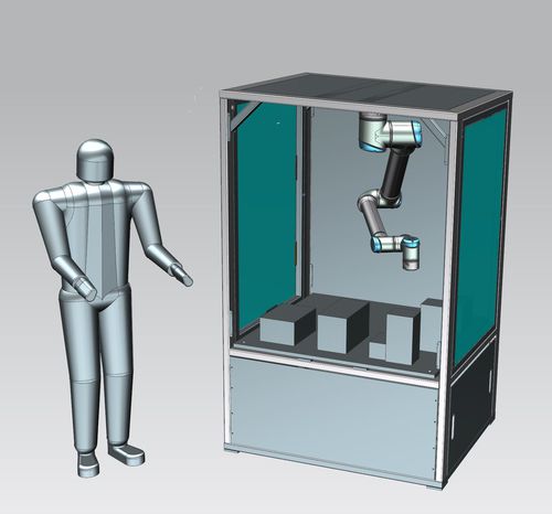 Célula robotizada de tratamiento de superficie - UR - Manfred Kunze Maschinenbau GmbH - colaborativa