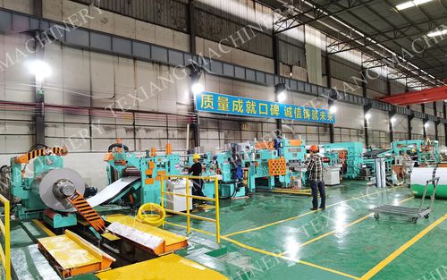 Línea de corte transversal rotativa -  FOSHAN TE XIANG MACHINERY CO., LTD - para acero / para aluminio / para acero inoxidable
