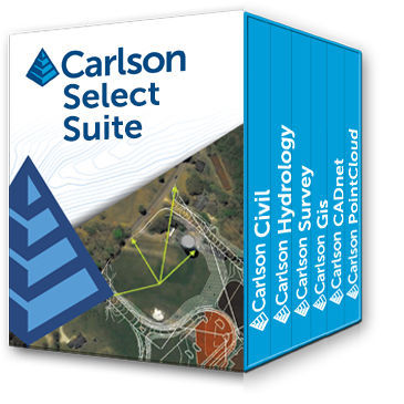 Suite de software gestión de datos geográficos - Carlson Software - agrimensura / de importación de fichero CAD / de hidráulica