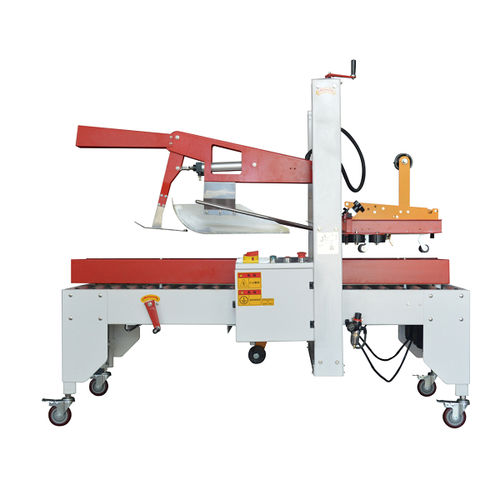 Precintadora de cartón varias solapas - TIE-FX series - Zhangjiagang TIE Machinery Co., Ltd. - cinta adhesiva / automática / semiautomática