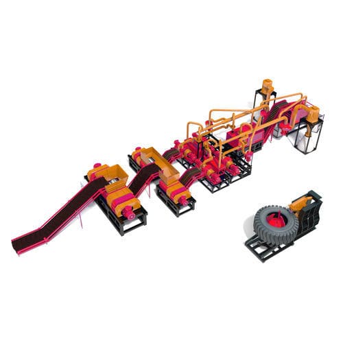 Unidad para reciclado de neumáticos - RAPTOR SH-1400 Practic - Nardid Machines - mediante trituración / con corte / en línea de proceso