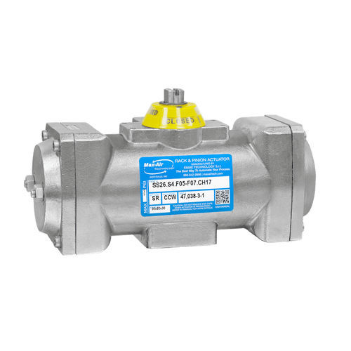 Actuador para válvula neumático - SS series - Max-Air Technology - tipo cuarto de vuelta / de piñón cremallera / de doble efecto