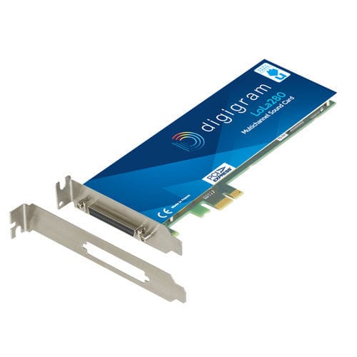Tarjeta de sonido PCI Express - LoLa280 - DIGIGRAM - extraplana / multicanal