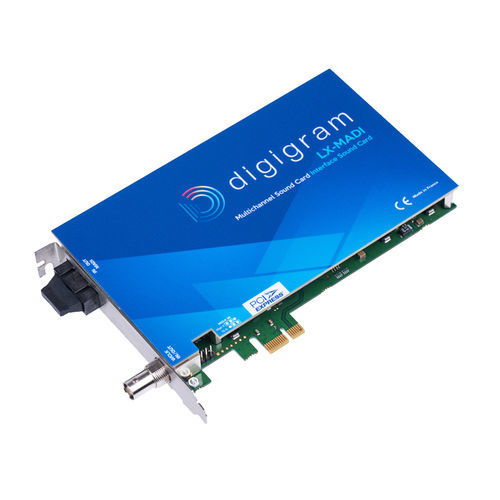 Tarjeta de sonido PCI Express - LX-MADI - DIGIGRAM - multicanal / extraplana