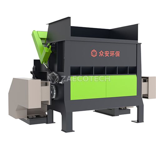 Destrozador secundario - E-type - ZhengZhou ZA ECOTECH Co.,Ltd - de 1 eje / para residuos domésticos / para cartón