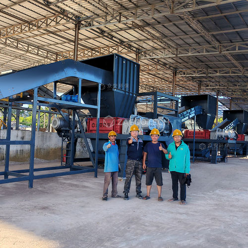 Destrozador primario - MSW/RDF/SRF - ZhengZhou ZA ECOTECH Co.,Ltd - de 1 eje / de plástico / de desechos