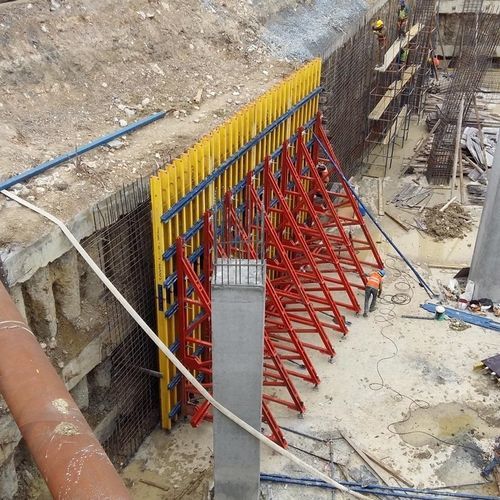 Encofrado a una cara - ASYAPI scaffolding - de tabiques / para presa / de gran altura