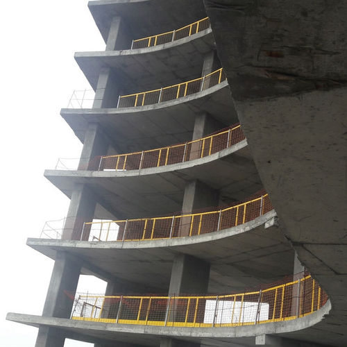Barandilla de acero con revestimiento en polvo - ASYAPI scaffolding - de malla / galvanizada