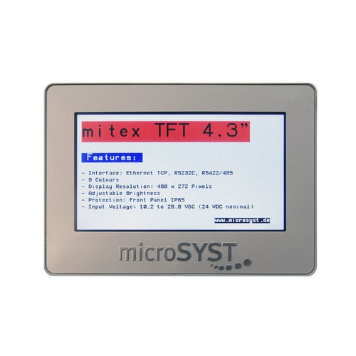 Visualizador LED - mitex  - microSYST Systemelectronic - TFT / alfanumérico / de color