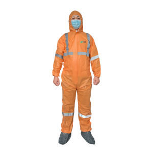 Traje desechable - Hefei HaoXin Protective Technology Co., Ltd. - de trabajo / de alta visibilidad / de tejido microporoso