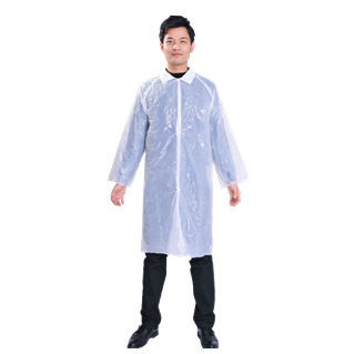 Bata de trabajo - Hefei HaoXin Protective Technology Co., Ltd. - de protección química / de polietileno / para laboratorio