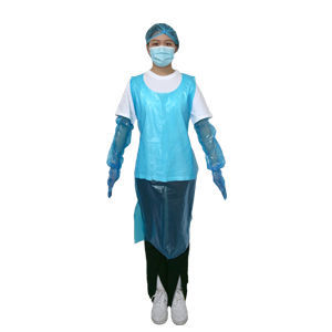 Delantal de trabajo - Hefei HaoXin Protective Technology Co., Ltd. - de PE / unisex / azul