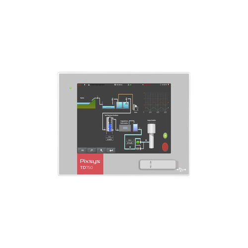 Panel PC de LCD - TD750 - Pixsys - retroiluminación LED / con pantalla táctil resistiva / 7"