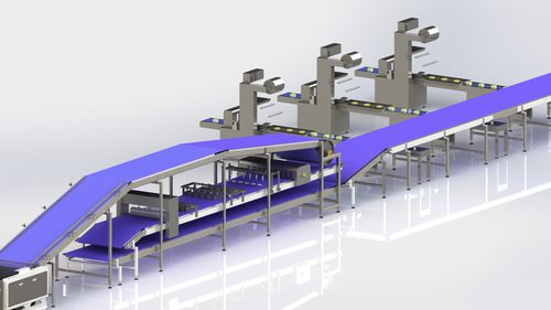 Línea de elaboración de pasteles enteramente automática - HJ1200 - Guangdong Shunde Huaji Machinery Industrial Co., Ltd. - controlada por PLC / para la industria agroalimentaria