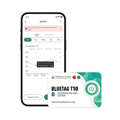Data logger de temperatura - BlueTag T10  - Zhengzhou Freshliance Electronics Corp.,Ltd - inalámbrico / bluetooth / NTC