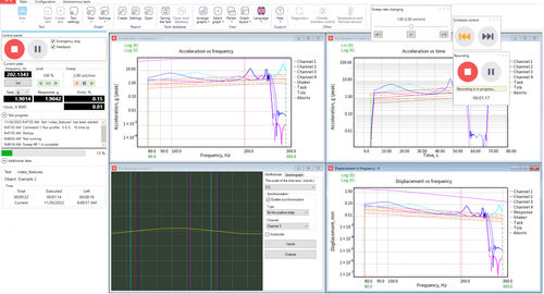 Software de control de vibraciones multisenoidales - TestUP - RULA Technologies - de visualización de vibraciones / para pruebas de vibraciones / configuración