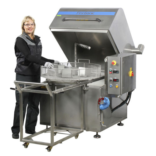 Máquina de lavado de agua - Spintec - Finnsonic - por aspersión / de carga superior / con canasta